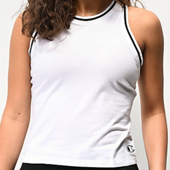 champion white tank top